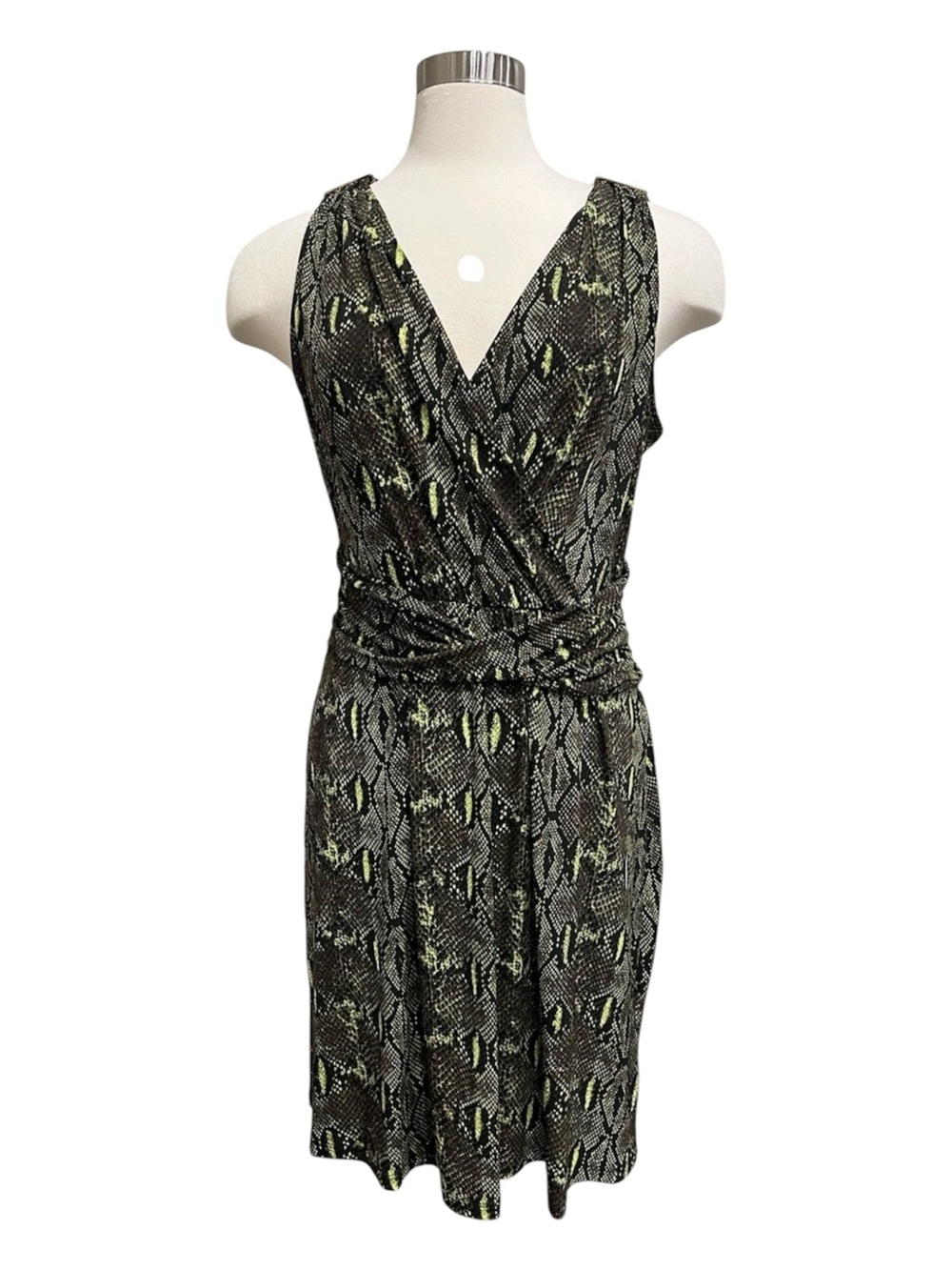 Michael Kors Snakeskin Dress Sz 10 Lime Python